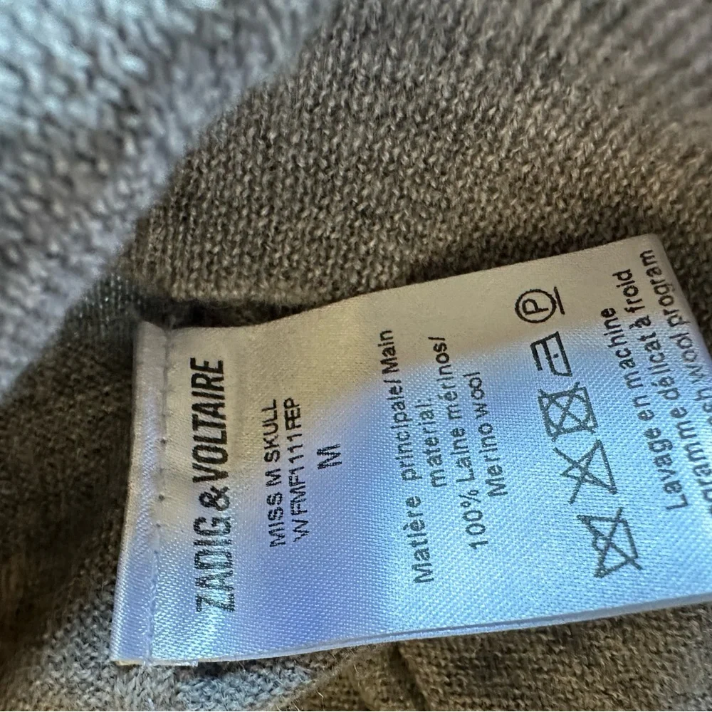 Zadig & Voltaire Merino Wool Skull Sweater Size M - Picture 4 of 4